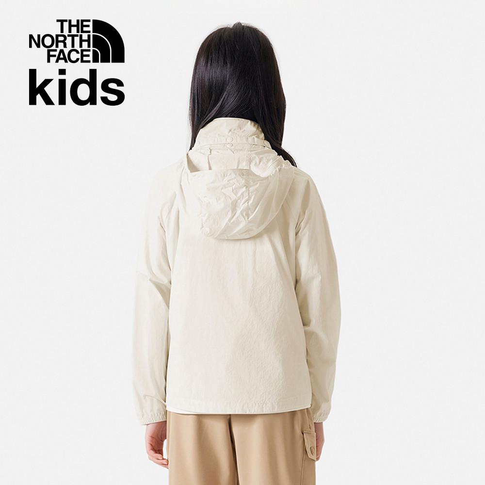 The North Face北面兒童米白色UPF防曬防風外套｜87Z7QLI