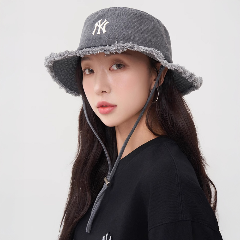 MLB 牛仔丹寧漁夫帽 紐約洋基隊 (3AHTD025N-50GRS)