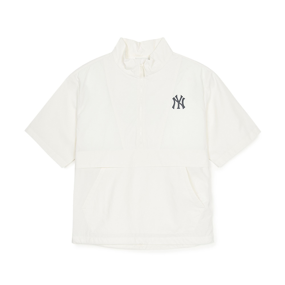 MLB 抗UV 涼感 輕薄 套頭風衣  防風上衣 紐約洋基隊 (3AWJB0553-50IVS)
