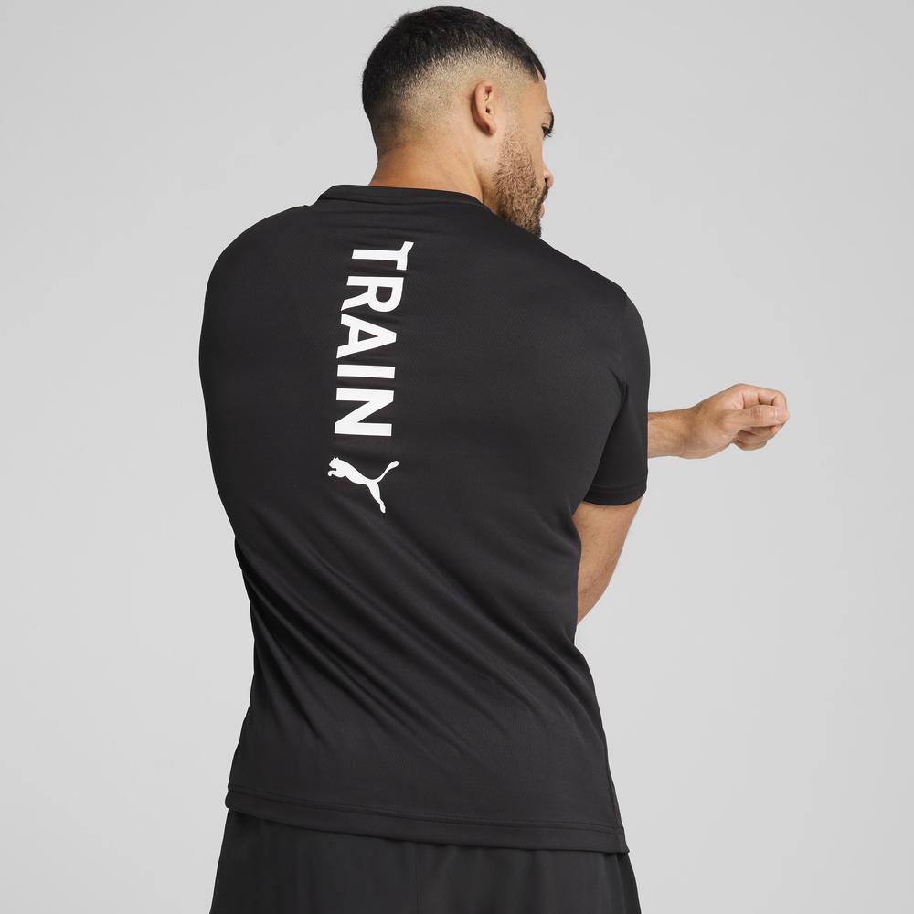 PUMA 訓練系列垂直字樣短袖T恤 男性