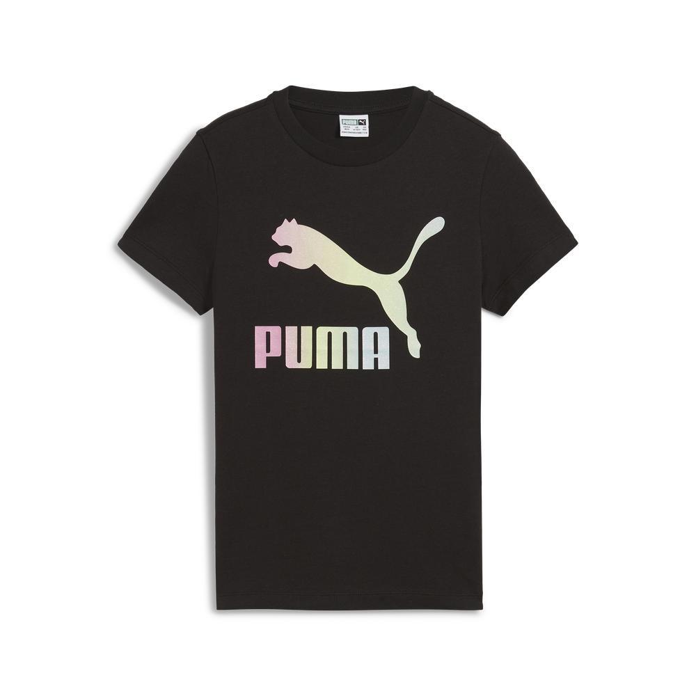 PUMA 基本系列Classic Shiny Logo短袖T恤 女童