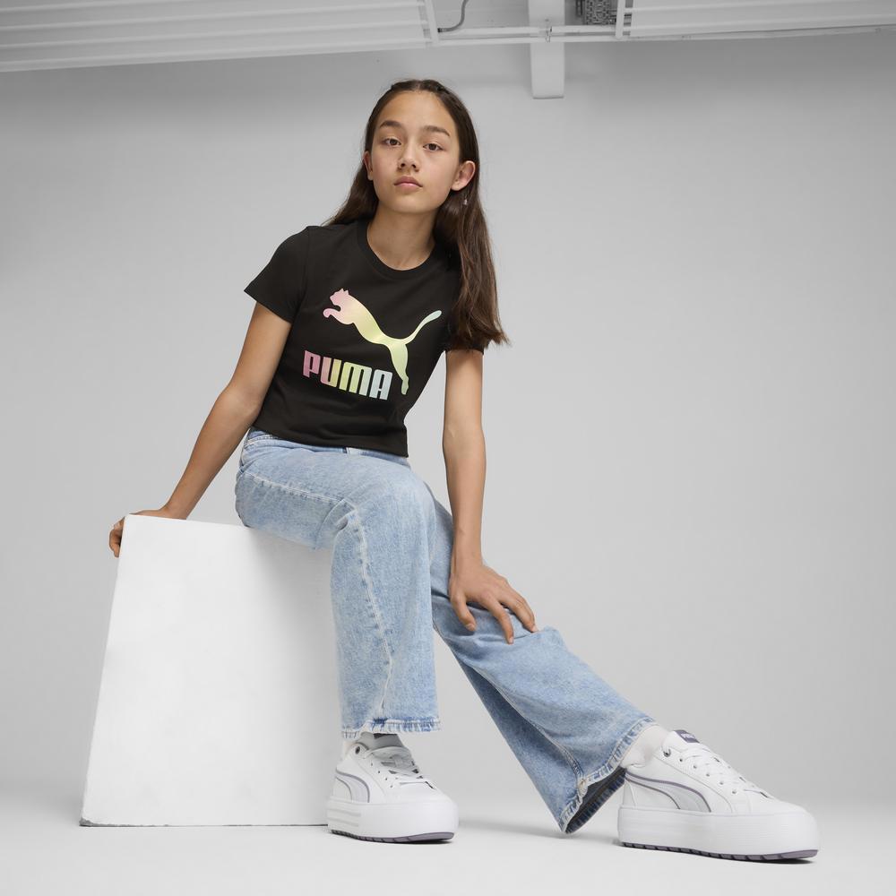 PUMA 基本系列Classic Shiny Logo短袖T恤 女童