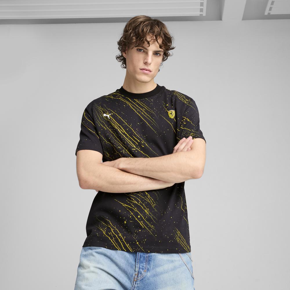 PUMA 法拉利車迷系列Color Splash印花短袖T恤 男性