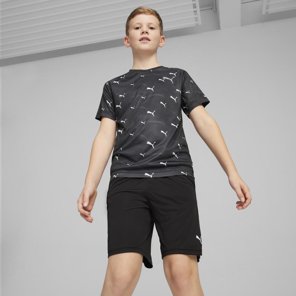 PUMA 基本系列ACTIVE SPORTS印花短袖T恤+短褲組 男童