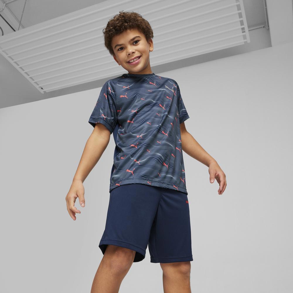 PUMA 基本系列ACTIVE SPORTS印花短袖T恤+短褲組 男童