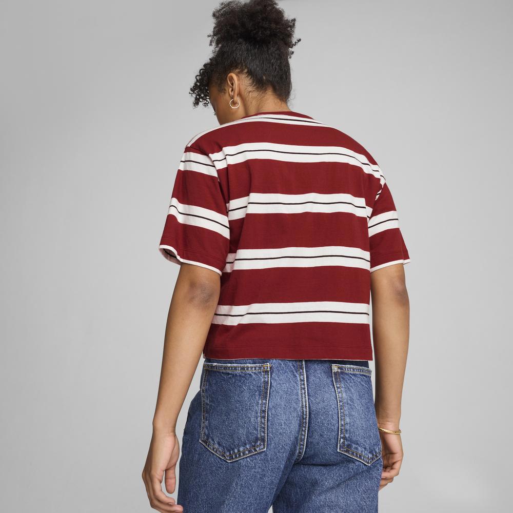 PUMA 基本系列Squad條紋短袖T恤 女性