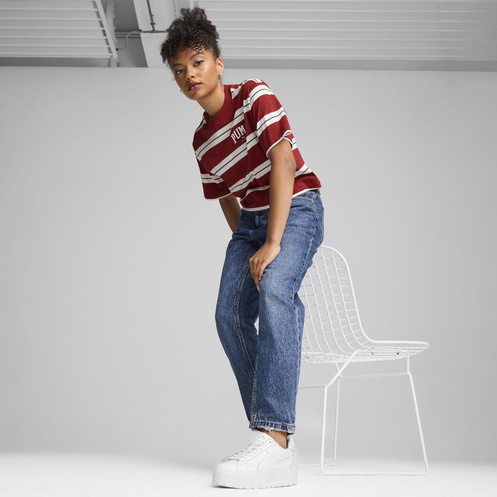 PUMA 基本系列Squad條紋短袖T恤 女性