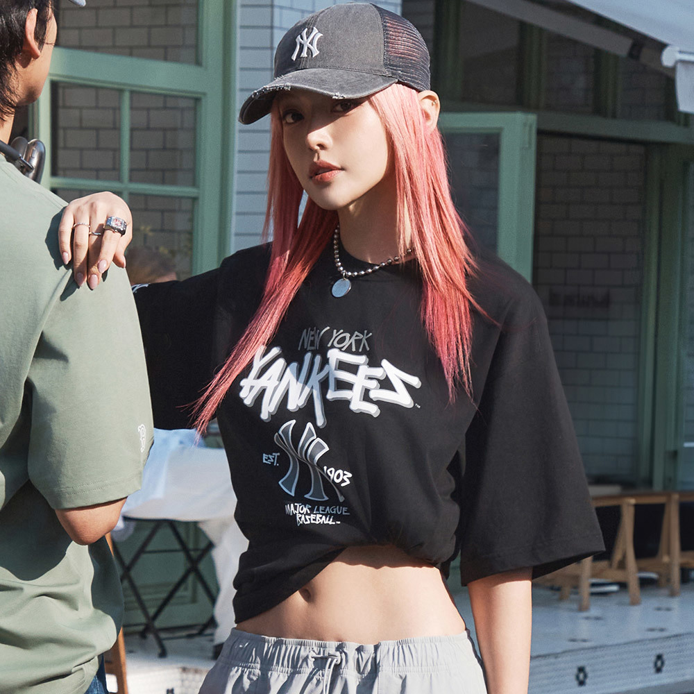 MLB 速乾短袖T恤 紐約洋基隊 (3ATSB0553-50BKS)