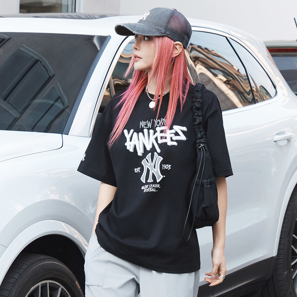 MLB 速乾短袖T恤 紐約洋基隊 (3ATSB0553-50BKS)