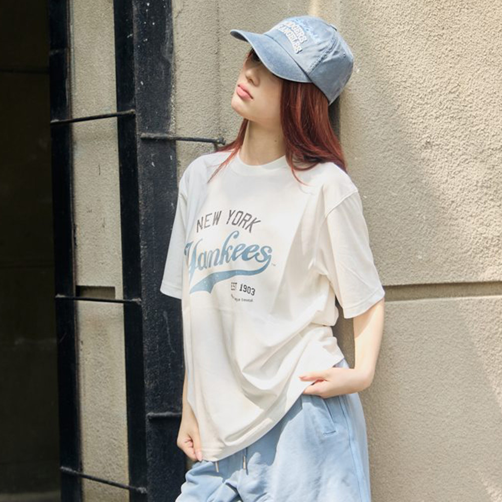 MLB 速乾短袖T恤 紐約洋基隊 (3ATSV0553-50IVS)