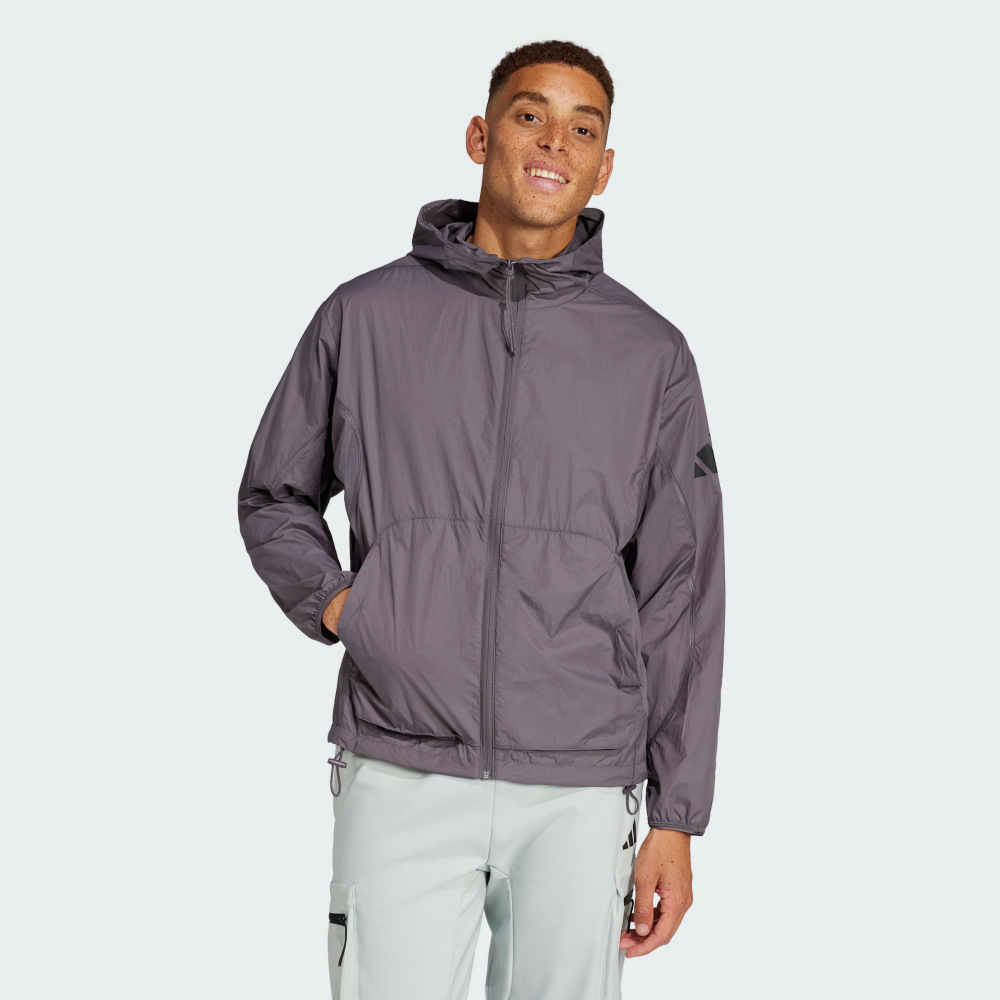 Adidas CITY ESCAPE 連帽外套｜版型寬鬆的可收納防－运动品牌专卖