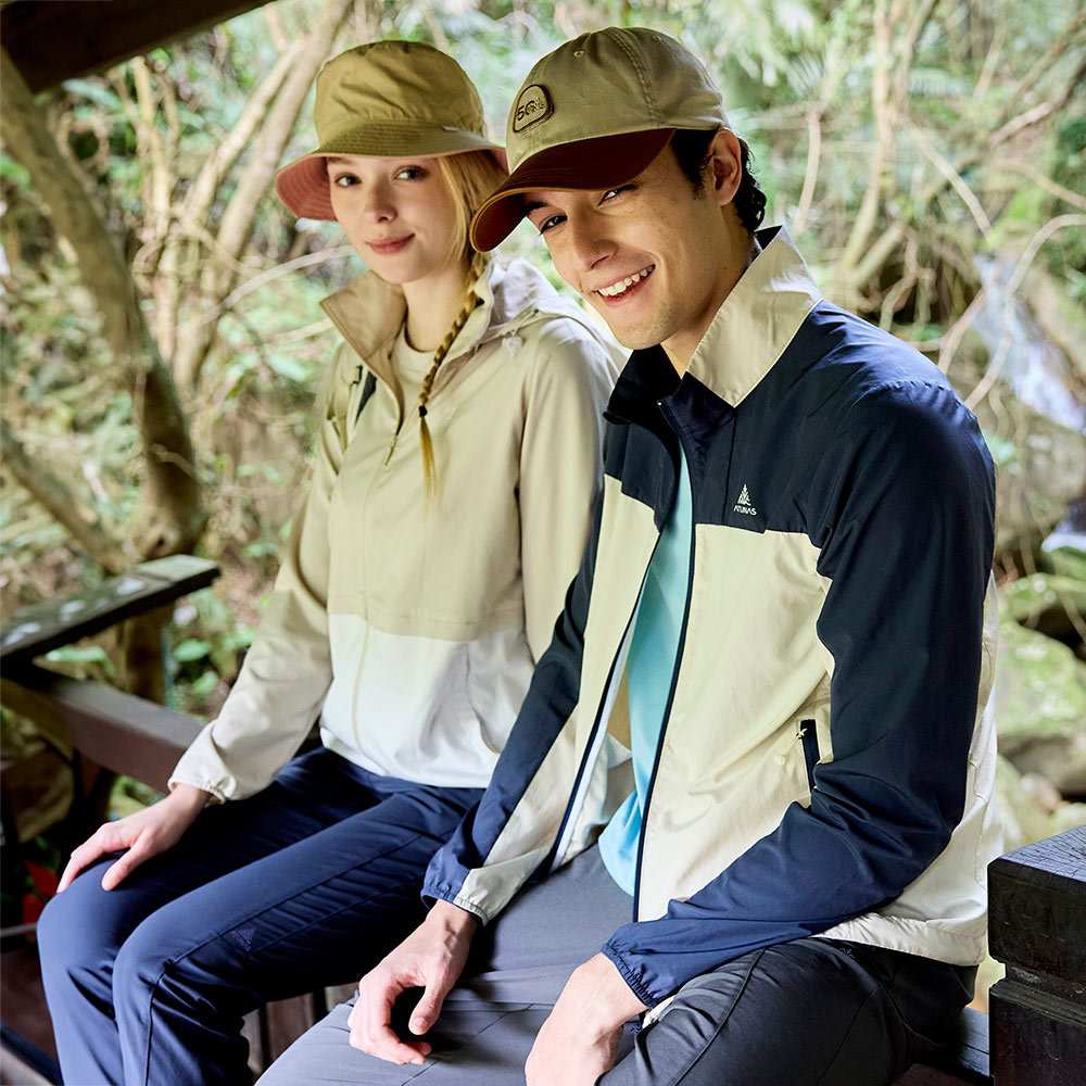 女款蚊瘋不動涼感外套(A1GA2509W淺木色白/防曬外套/防蚊外套/涼感)