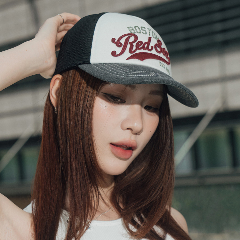 MLB 可調式棒球帽 網帽 Varsity系列 波士頓紅襪隊 (3AMCV0153-43GRD)