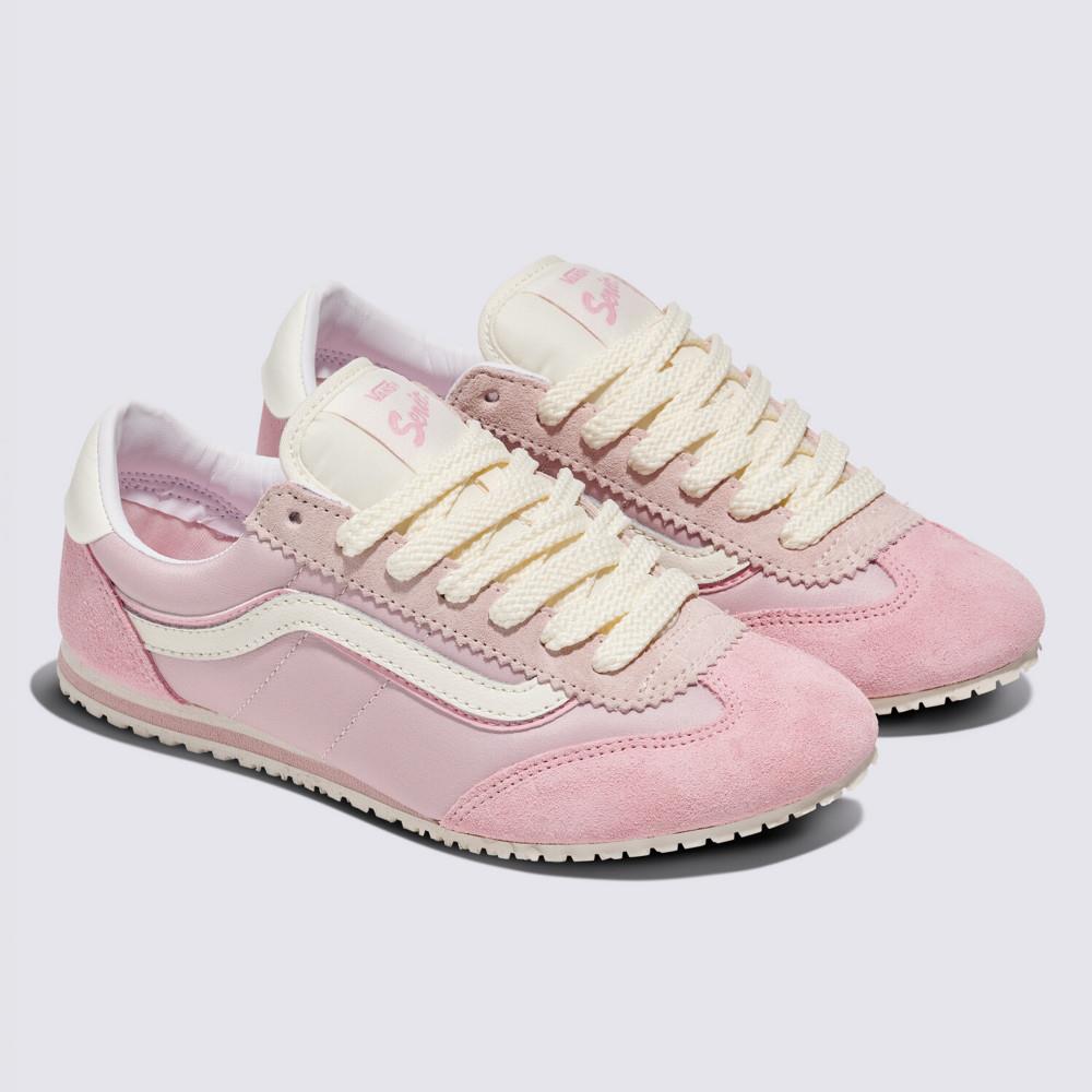 Vans Super Lowpro 男女款粉紅色滑板鞋(#氣泡粉)