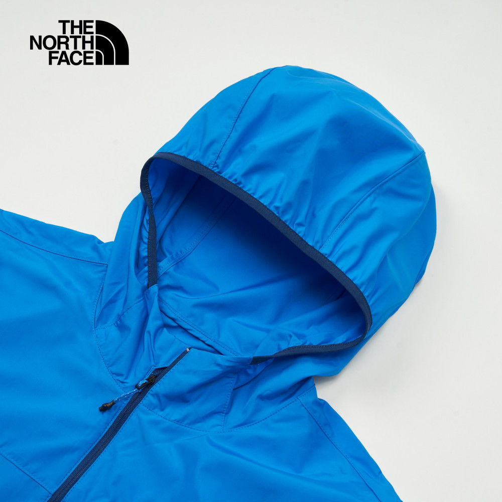 The North Face北面男款藍色DWR防潑水可打包防風外套｜83TMT4S