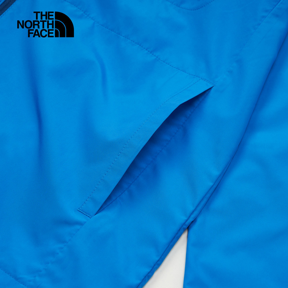 The North Face北面男款藍色DWR防潑水可打包防風外套｜83TMT4S