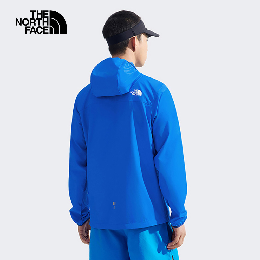 The North Face北面男款藍色DWR防潑水可打包防風外套｜83TMT4S