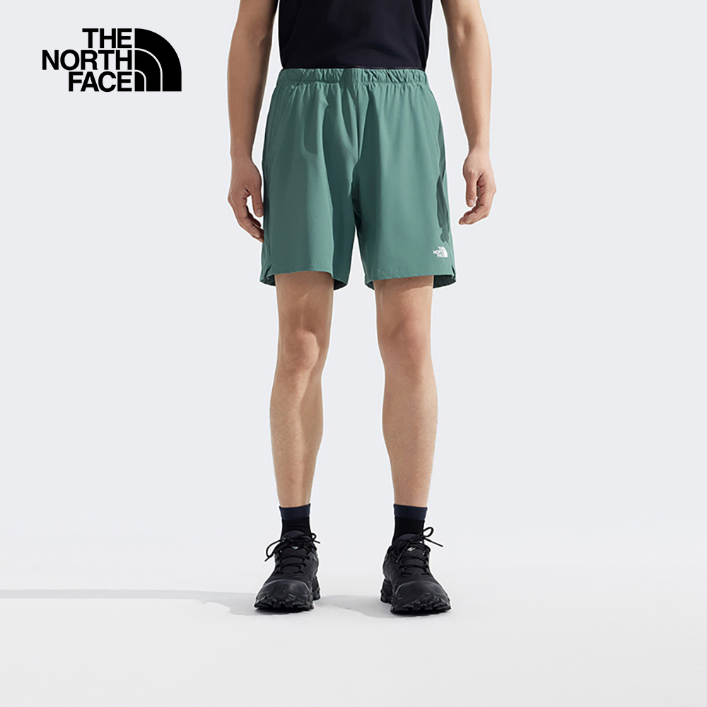 The North Face北面男款綠色DWR防潑水可調節褲腰短褲｜87W5HCH