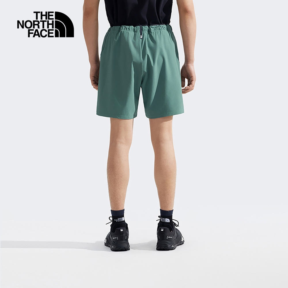 The North Face北面男款綠色DWR防潑水可調節褲腰短褲｜87W5HCH