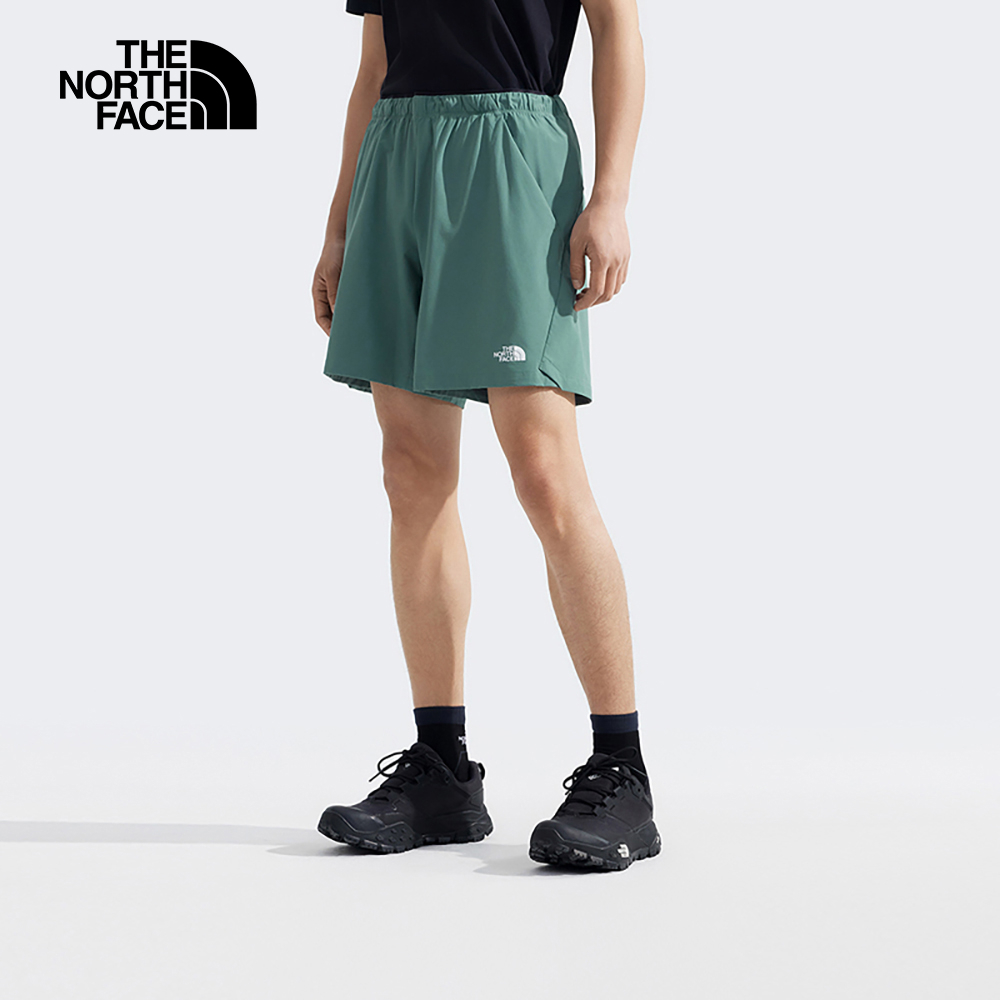 The North Face北面男款綠色DWR防潑水可調節褲腰短褲｜87W5HCH