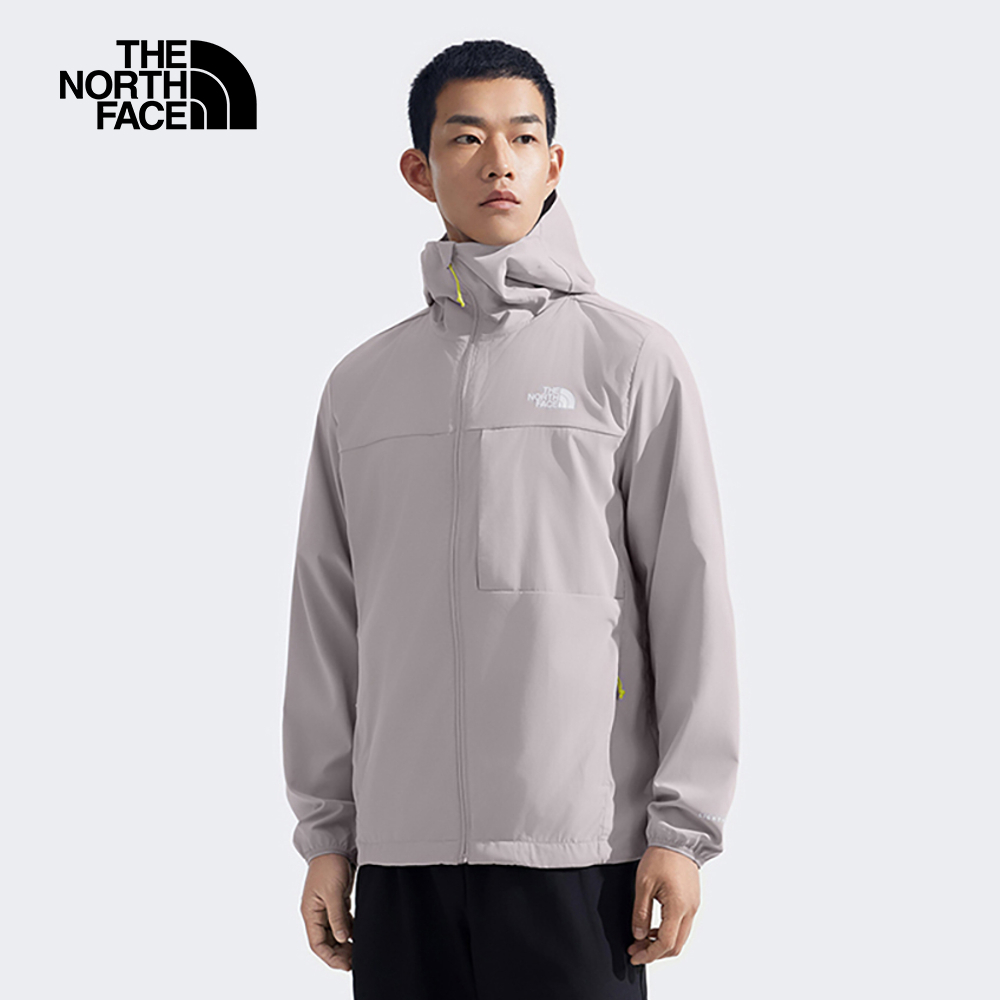 The North Face北面男款灰色吸濕排汗防風外套｜8BWA1OA
