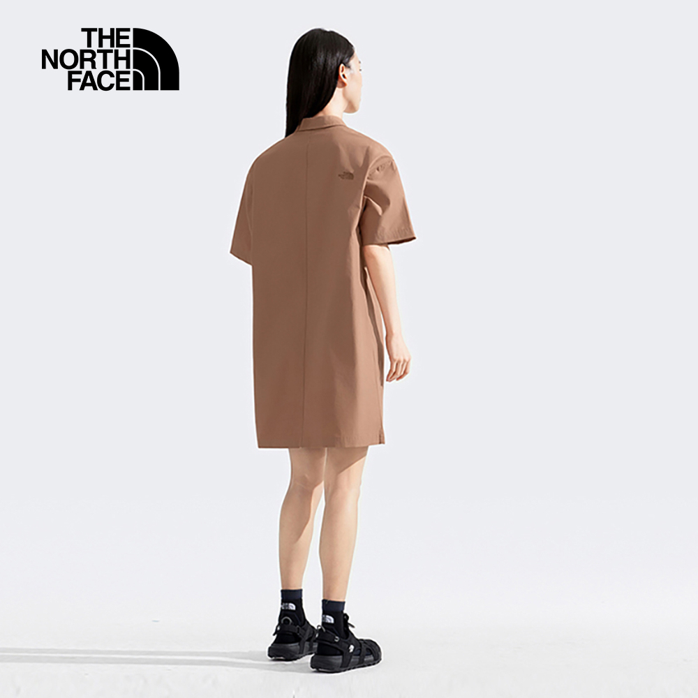 【10/26 12點限時搶購】The North Face北面女款棕色DWR防潑水多口袋休閒裙子｜8C576IH