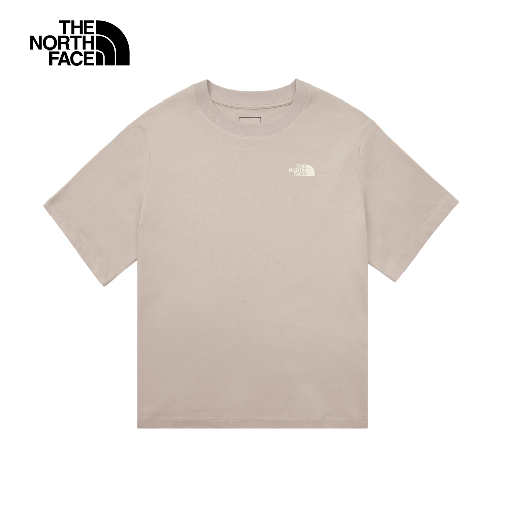 The North Face北面女款灰色大尺寸印花短袖T恤｜8DCB1OA