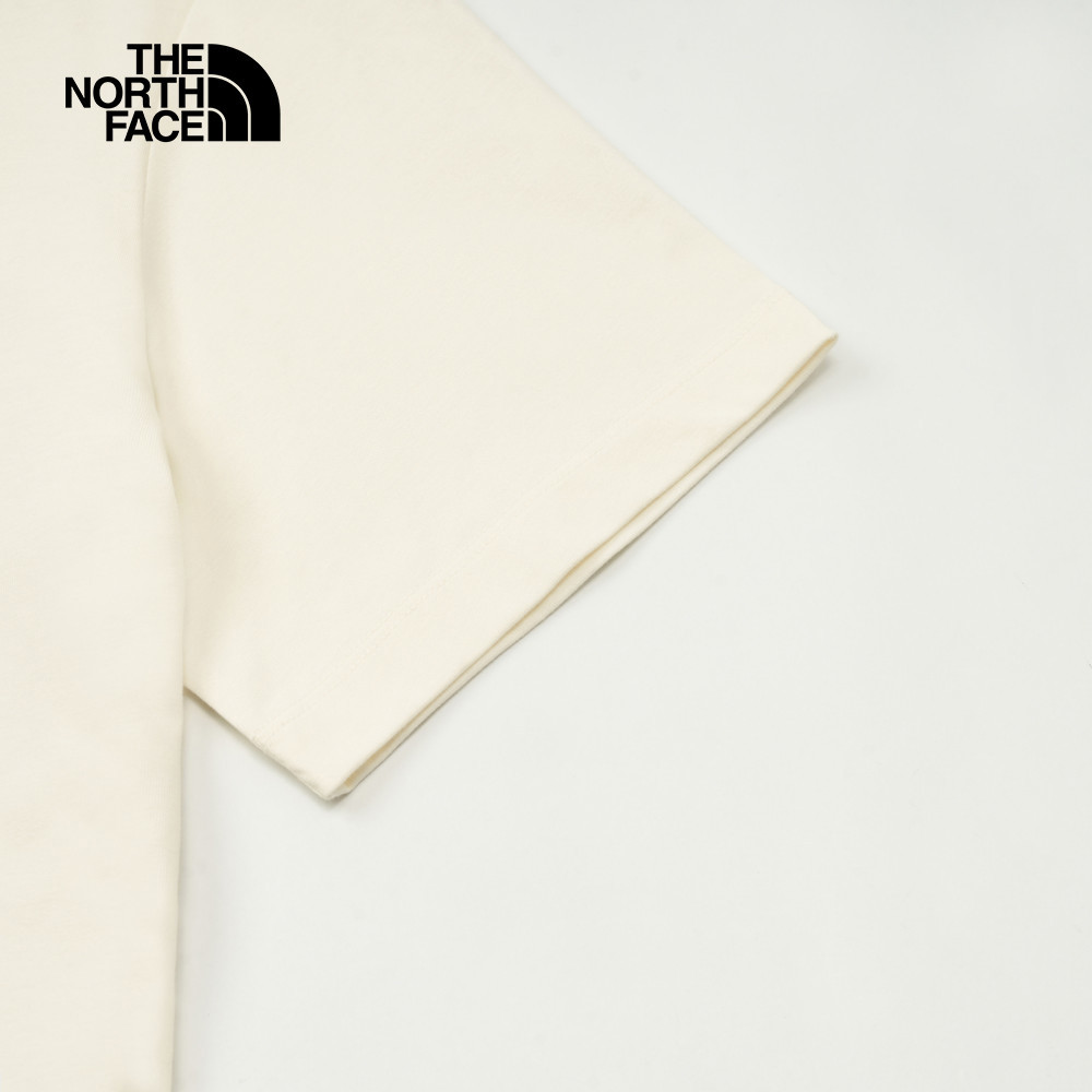 The North Face北面女款米白色大尺寸印花短袖T恤｜8DCBQLI