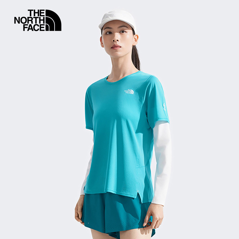 女款藍色吸濕排汗短袖T恤｜88X96IB