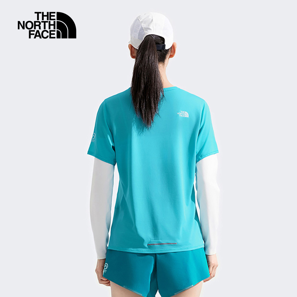 女款藍色吸濕排汗短袖T恤｜88X96IB