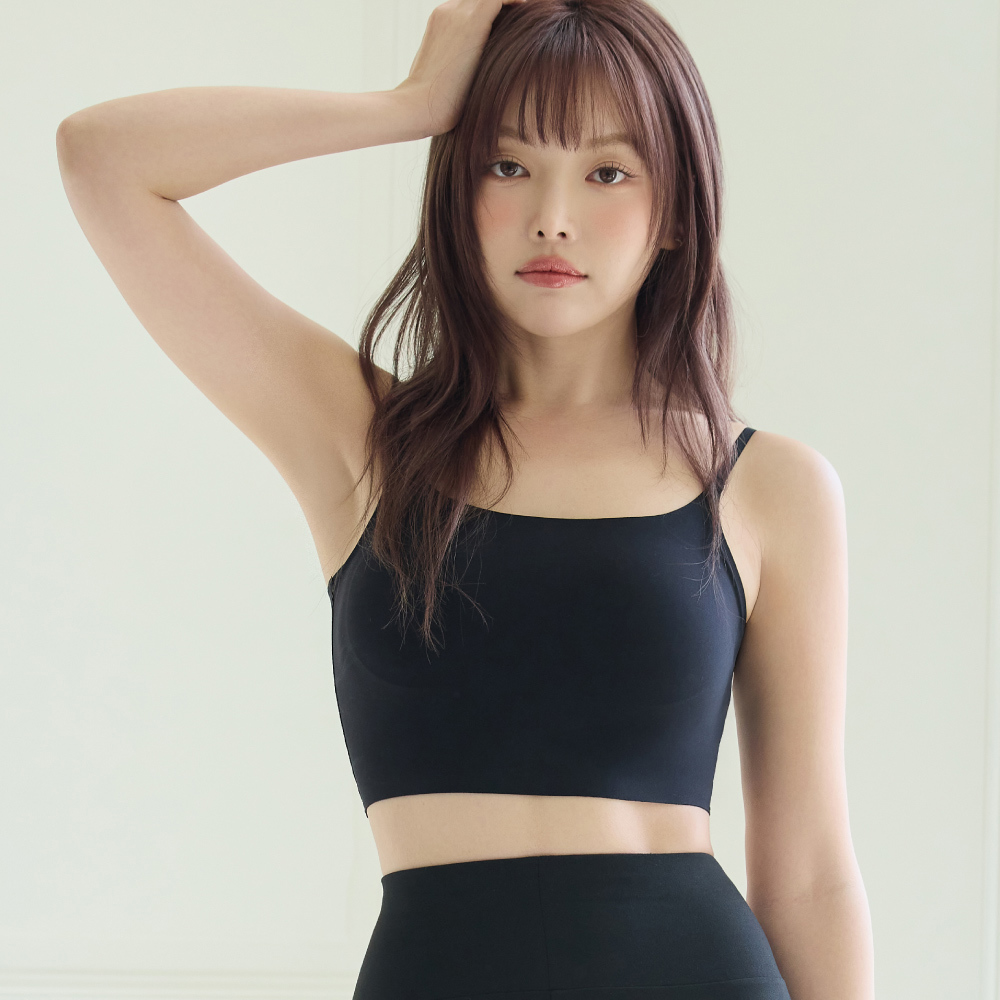 BRA TOP【Free Cut Air AirSoft Bra】無鋼圈貼合式無痕背心​(晨霧黑​)