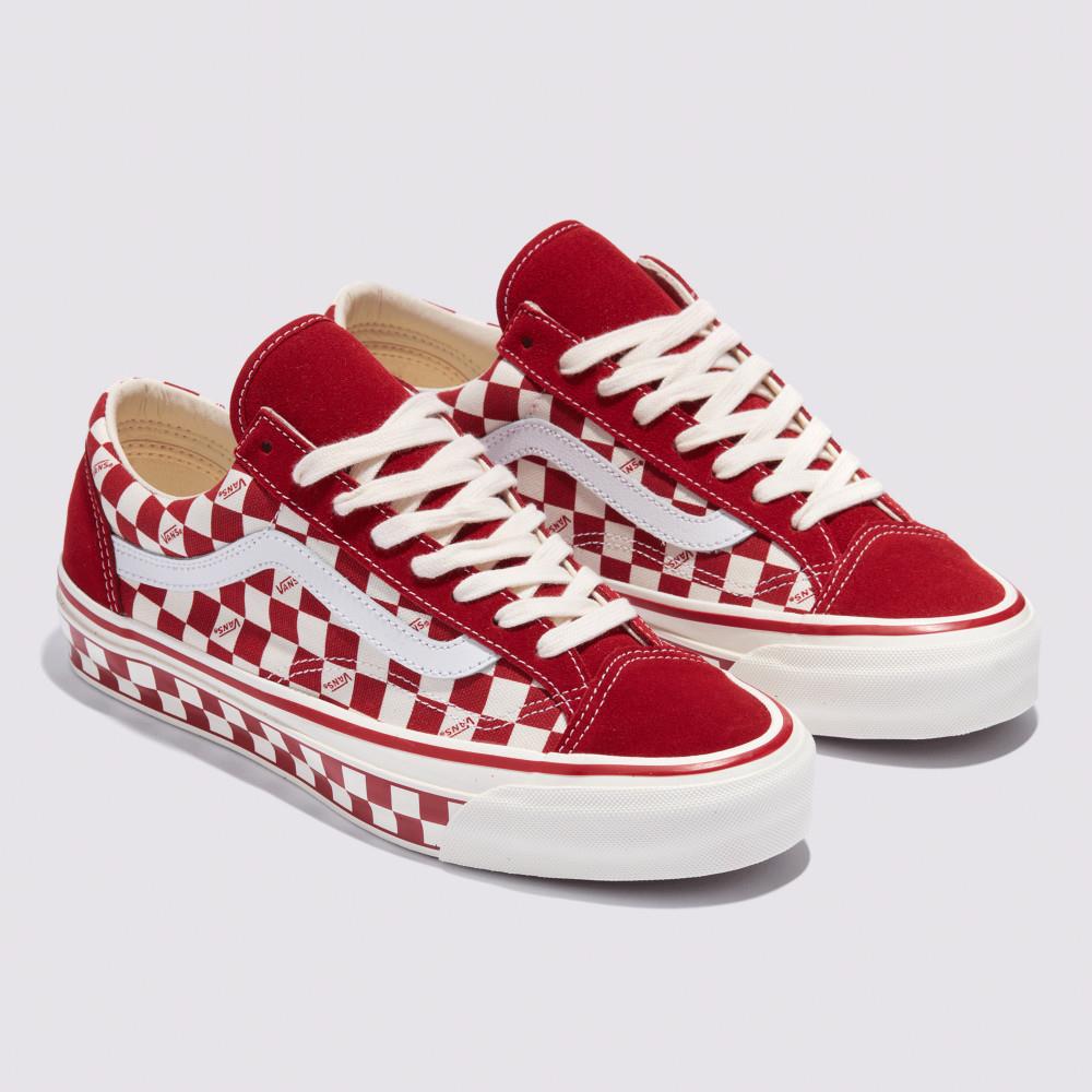 Vans Premium LX Old Skool 36 男女款紅色棋盤格滑板鞋