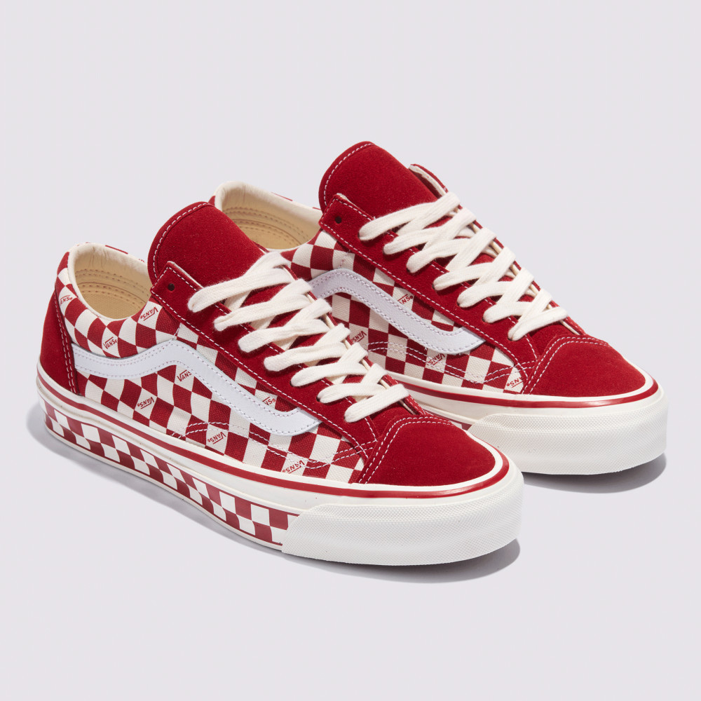 Premium LX Old Skool 36 紅色棋盤格滑板鞋