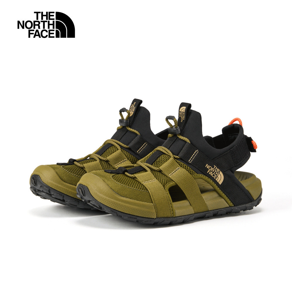 The North Face北面男款綠色抓地可調節鞋帶舒適涼鞋｜83NLRMO