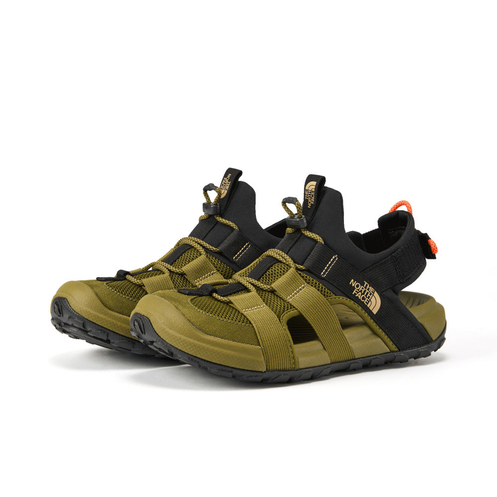 The North Face北面男款綠色抓地可調節鞋帶舒適涼鞋｜83NLRMO