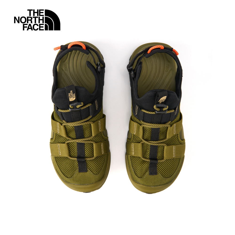 The North Face北面男款綠色抓地可調節鞋帶舒適涼鞋｜83NLRMO