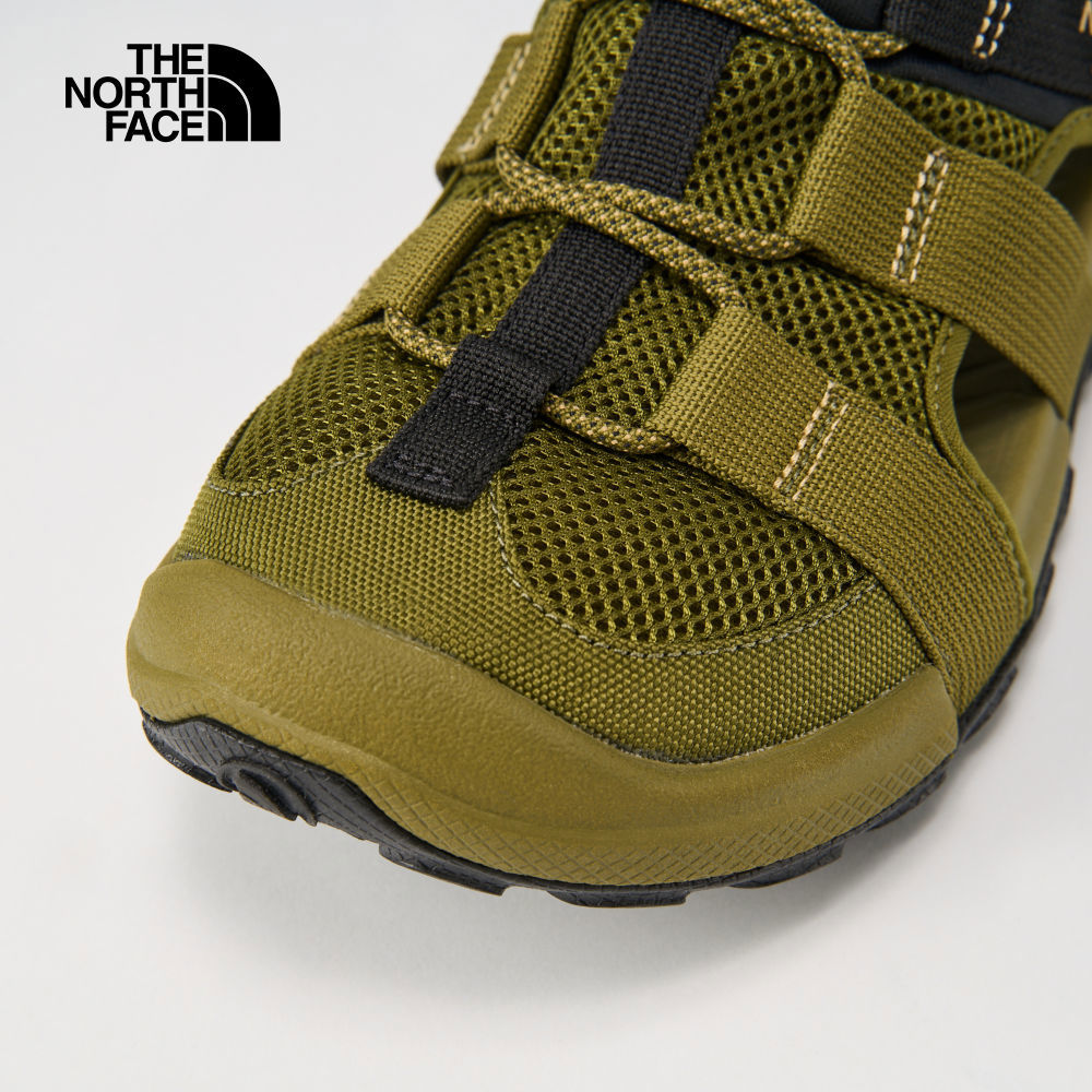 The North Face北面男款綠色抓地可調節鞋帶舒適涼鞋｜83NLRMO