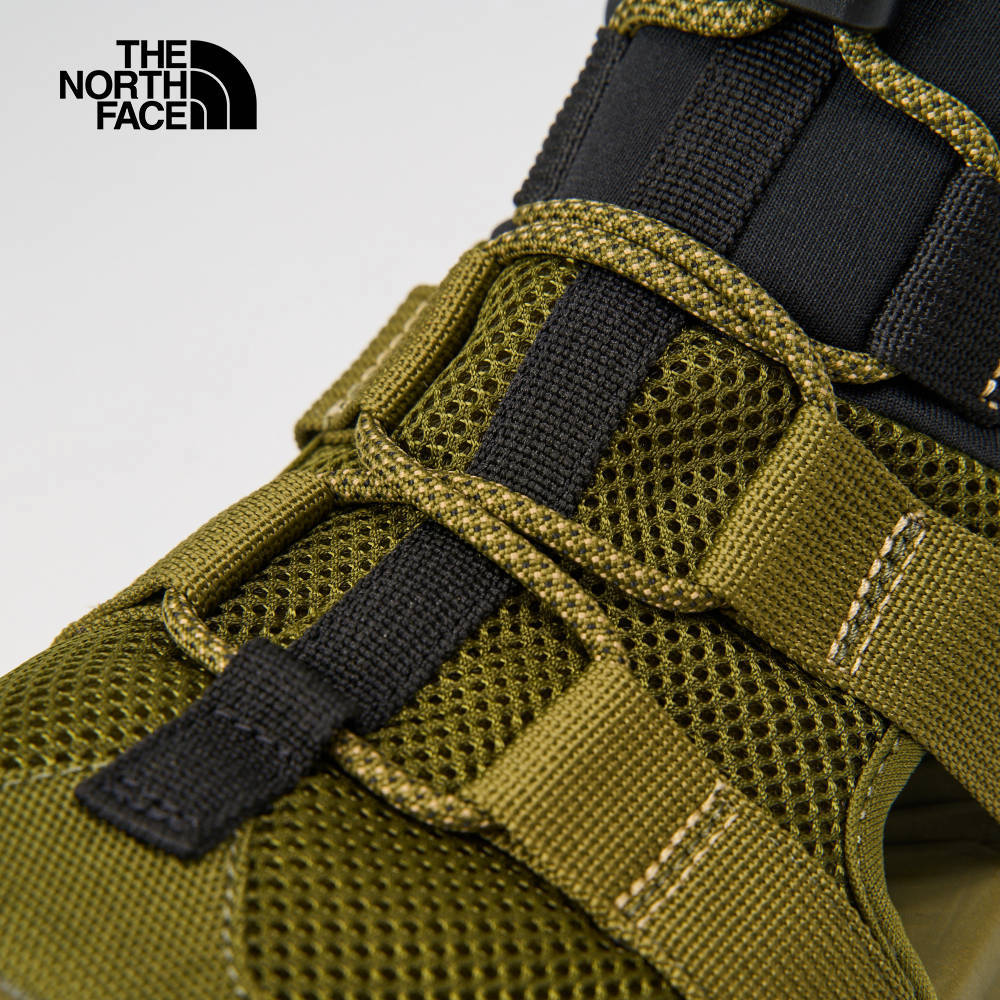 The North Face北面男款綠色抓地可調節鞋帶舒適涼鞋｜83NLRMO