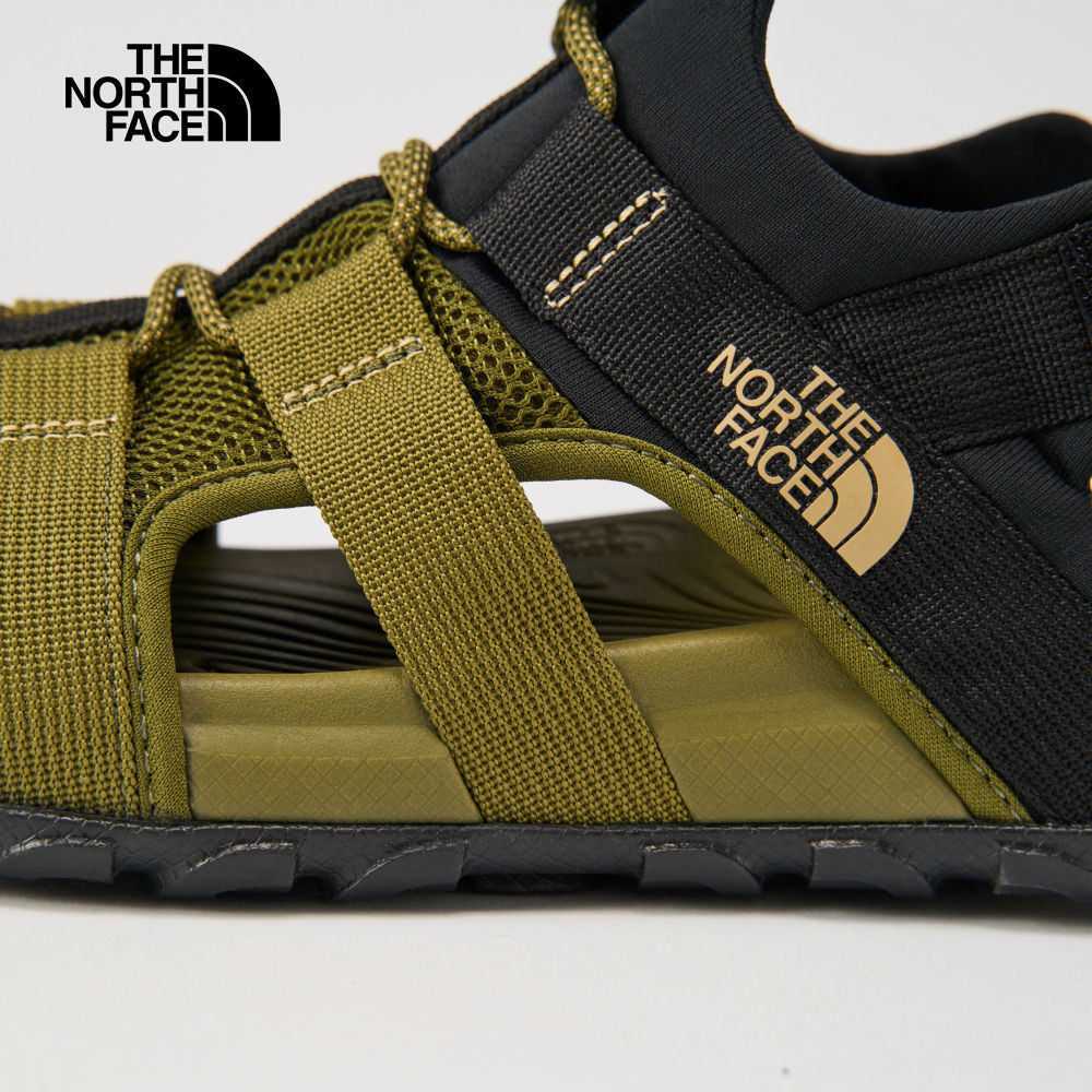 The North Face北面男款綠色抓地可調節鞋帶舒適涼鞋｜83NLRMO