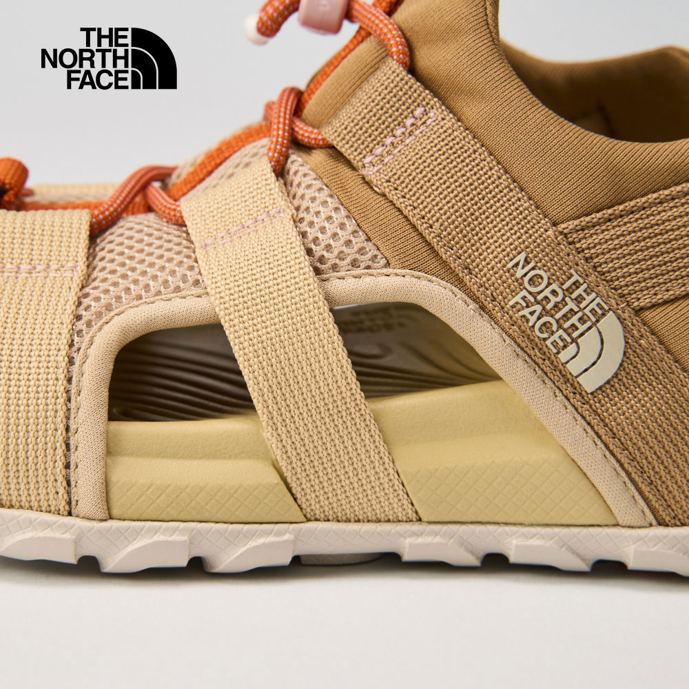 The North Face北面女款卡其色抓地可調節鞋帶舒適涼鞋｜8ADQ76Z