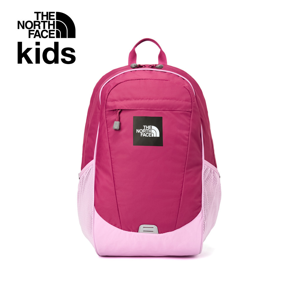 The North Face北面兒童桃紅色大尺寸品牌LOGO休閒後背包｜8AMXAGD