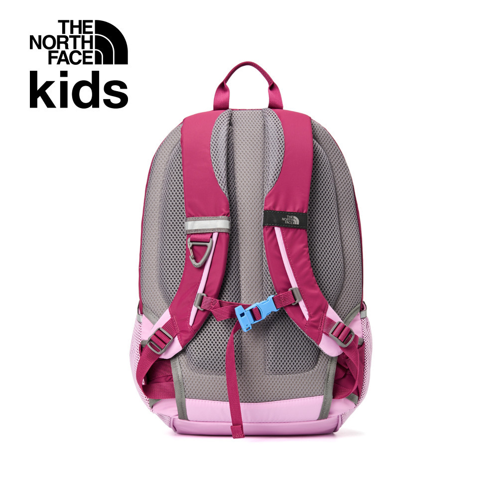 The North Face北面兒童桃紅色大尺寸品牌LOGO休閒後背包｜8AMXAGD