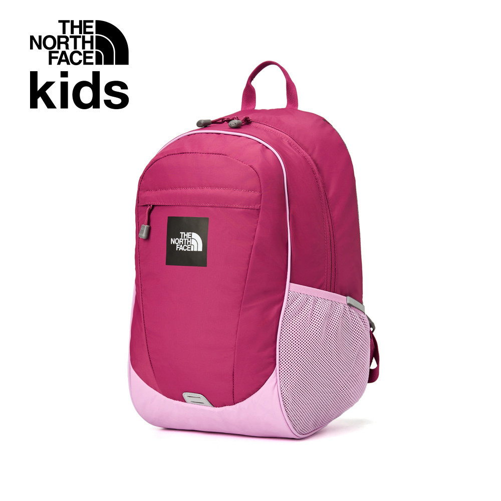 The North Face北面兒童桃紅色大尺寸品牌LOGO休閒後背包｜8AMXAGD