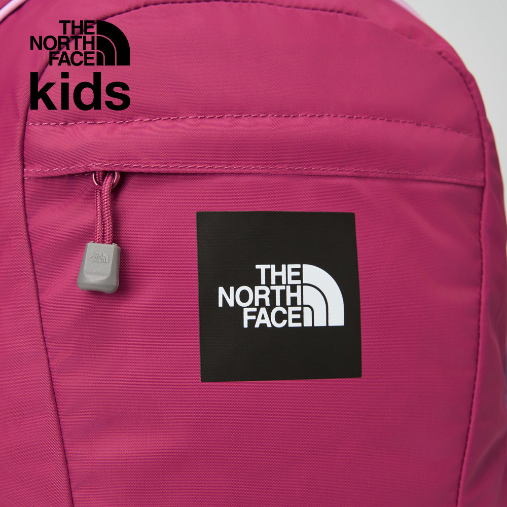 The North Face北面兒童桃紅色大尺寸品牌LOGO休閒後背包｜8AMXAGD
