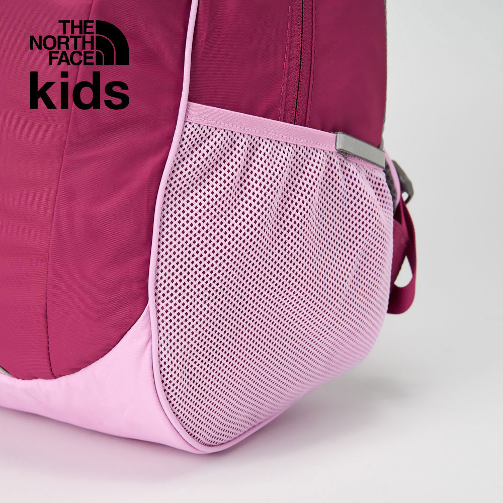 The North Face北面兒童桃紅色大尺寸品牌LOGO休閒後背包｜8AMXAGD