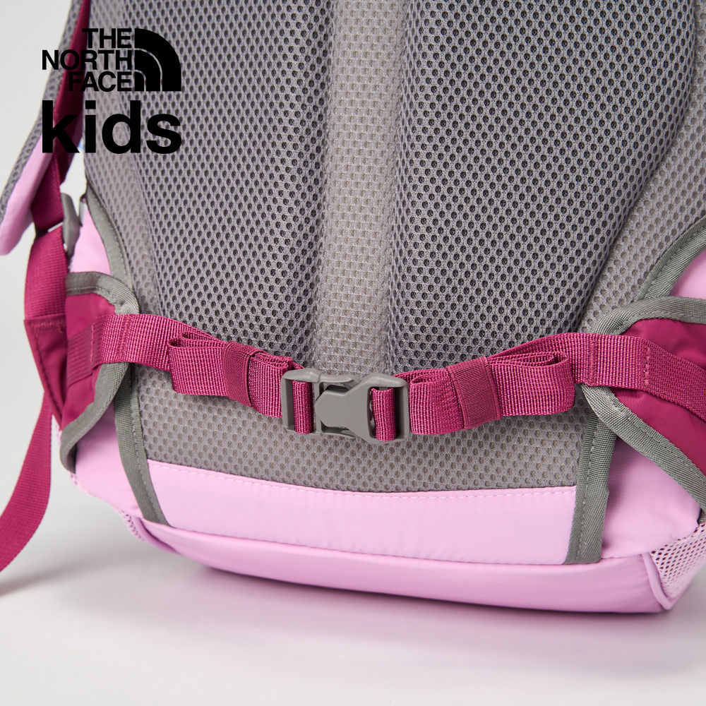 The North Face北面兒童桃紅色大尺寸品牌LOGO休閒後背包｜8AMXAGD