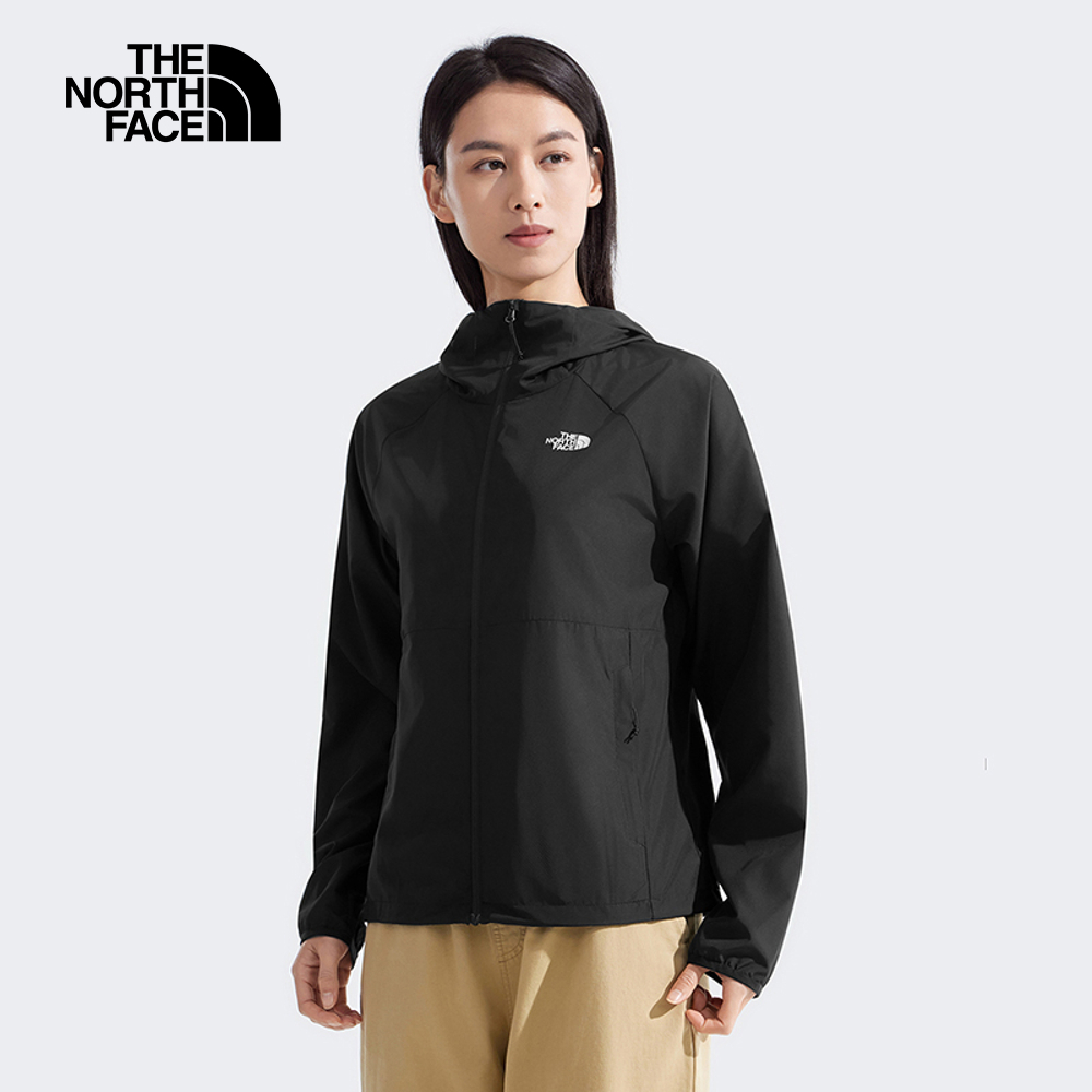 The North Face北面女款黑色UPF防曬防風外套｜8EXDJK3