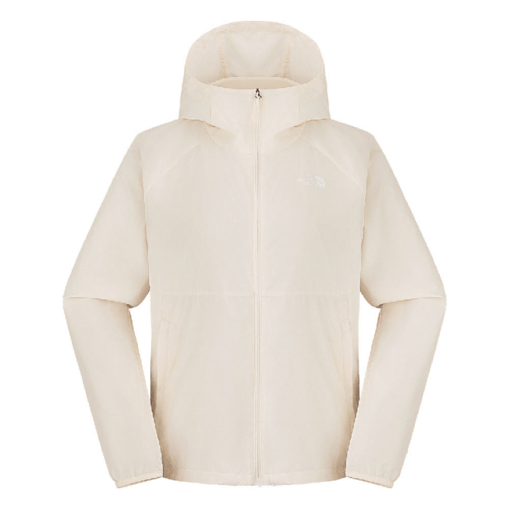 The North Face北面女款米白色UPF防曬防風外套｜8EXDQLI
