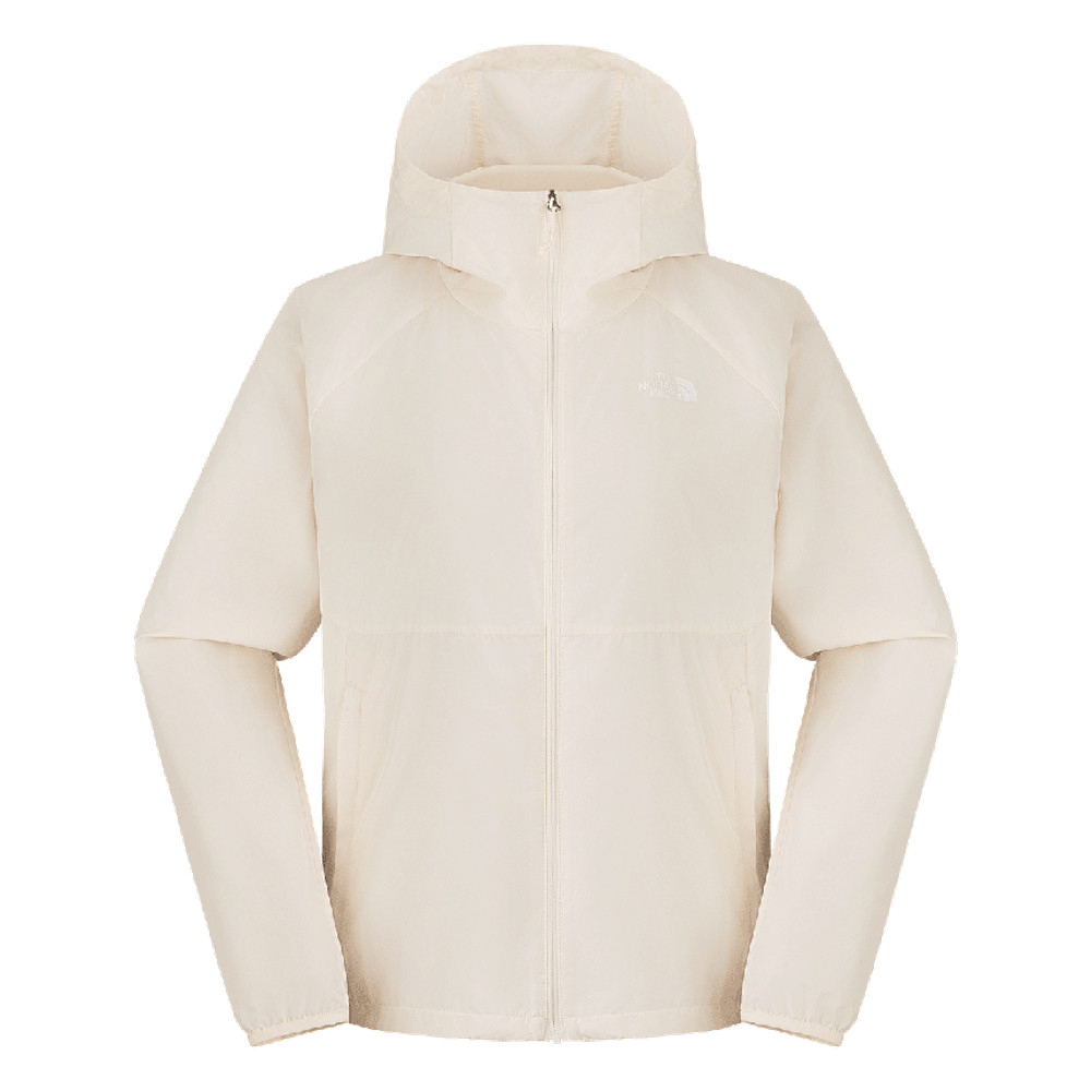 The North Face北面女款米白色UPF防曬防風外套｜8EXDQLI