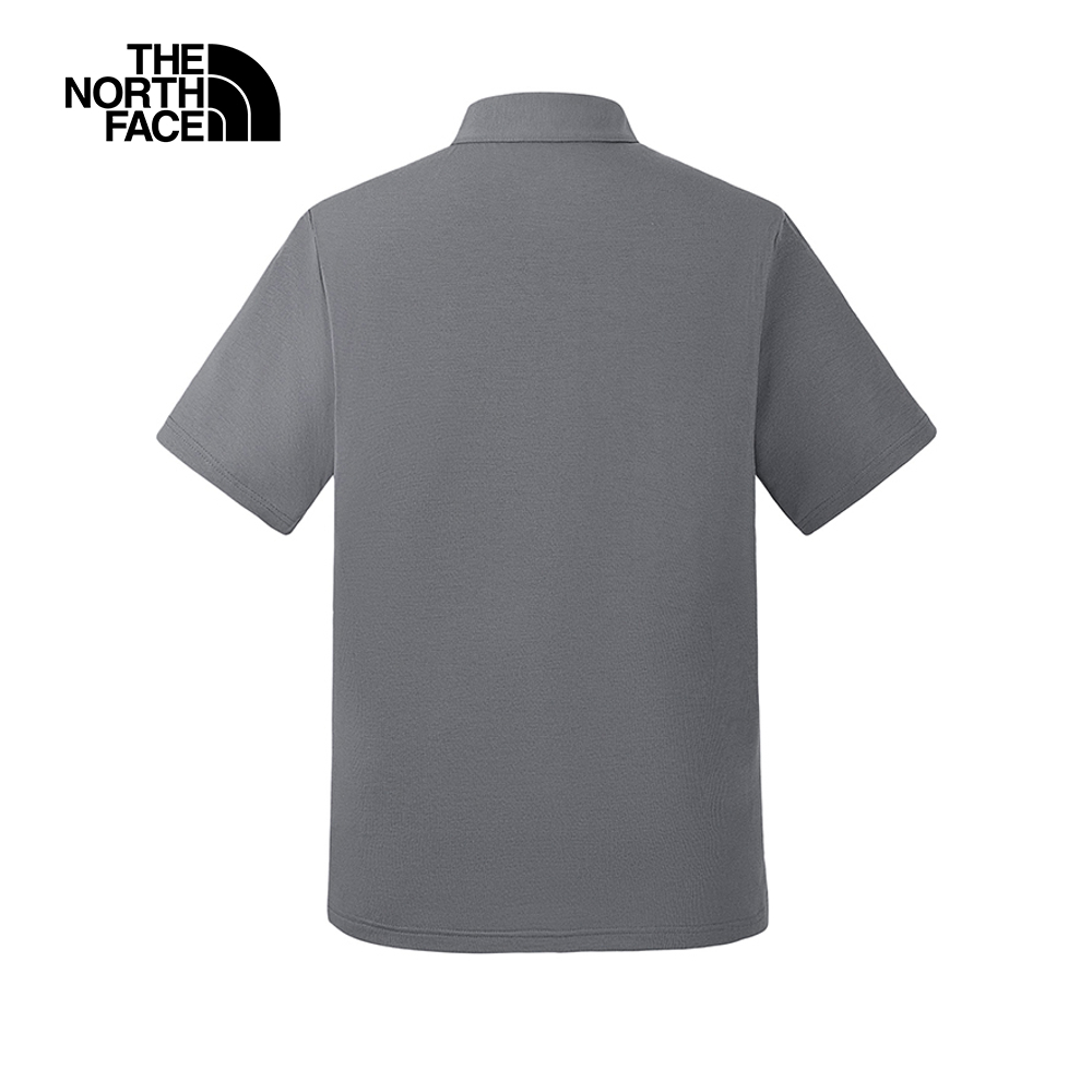 The North Face北面男款灰色吸濕排汗POLO衫｜8EY50UZ